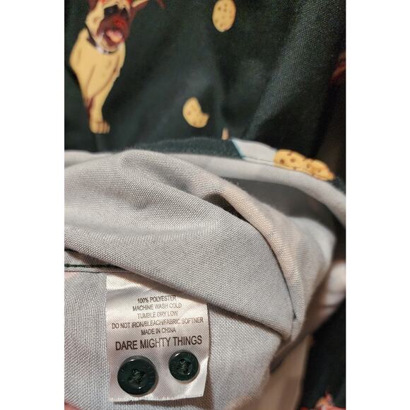 RSVLTS Sandlot Green Button Down Christmas Long-Sleeve Collared Shirt Size XXL - Picture 9 of 9